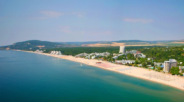 Albena Strandpanorama Albena Panoramaansicht